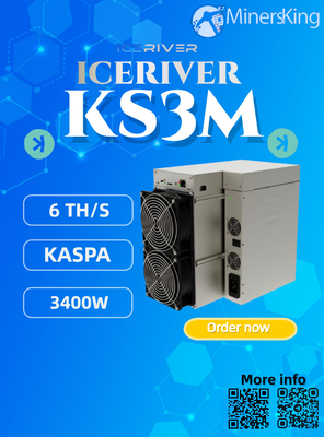 آيسيريفير KS3M 6T 3200W آلة التعدين KAS مع اتصال شبكة إيثيرنت
