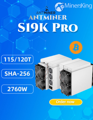 Bitmain S19k Pro BTC Asic Miner 115th/S بيتكوين الآسي