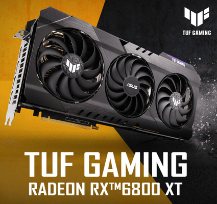 بطاقة رسومات عالية الأداء Rx 6800xt جهاز تعدين بطاقة رسومات 16 جيجابايت 256 بت