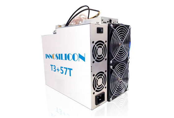 2 مروحة BTC عامل منجم أسيك Innosilicon T3 + 57T SHA 256 Algorithm عامل منجم 3300W